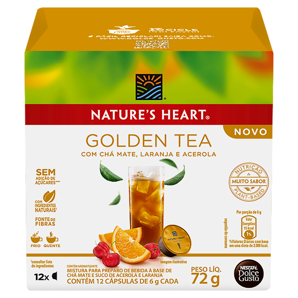 Caixa com 12 Cápsulas Dolce Gusto Nature's Heart Golden Tea Dolce Gusto ...