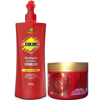 Kit Color Red Matizador Vermelho Hábito Cosméticos