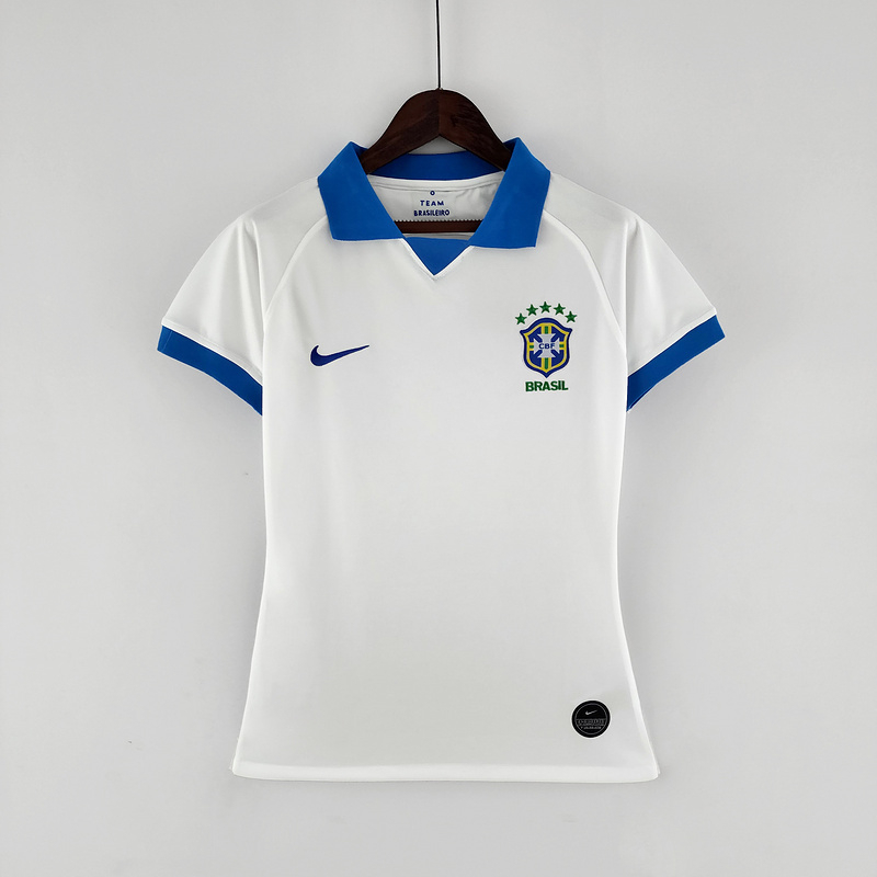 camiseta de time Brasil femenina azul branca polo | Shopee Brasil