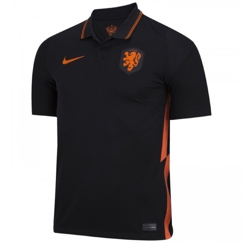 Camiseta de time masculino Holanda polo preta