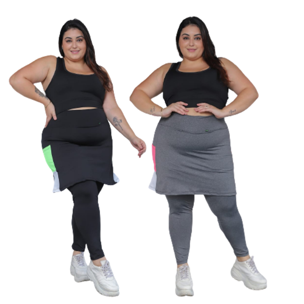 Roupa CalÃ§a Para Academia Plus Size Calça Saia Plus Size Roupa