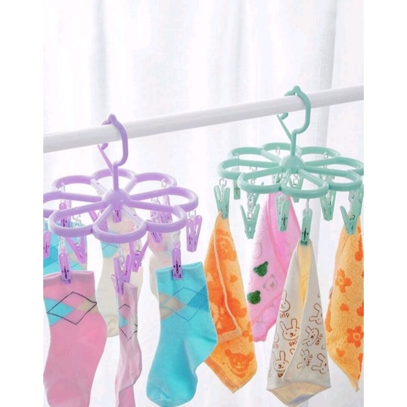 Cabide com 12 prendedores para calcinha/cuecas e meias