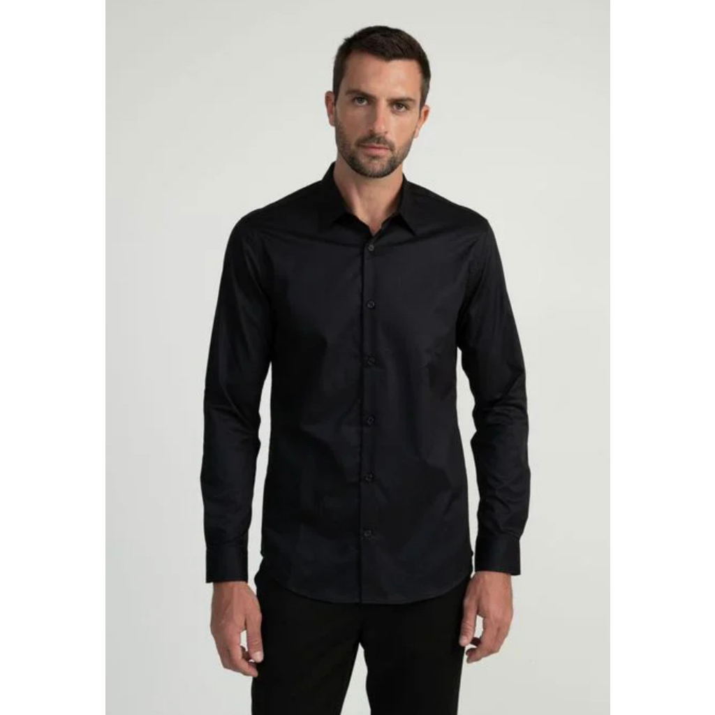 Camisa Social Masculina Slim Fit Luxo Casamento Manga Longa | Shopee Brasil