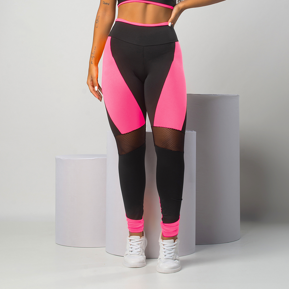 Calça Legging Fitness Rose Tela