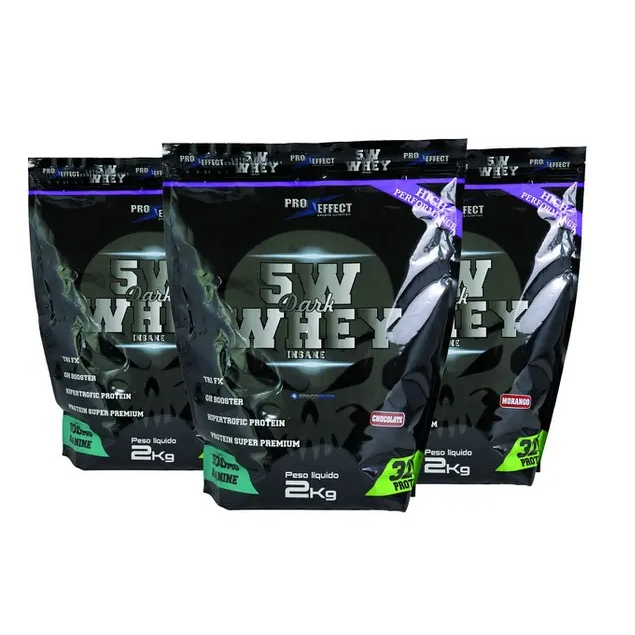 Kit 6 Whey Protein Concentrado 5w Dark Insane 2kg Shopee Brasil