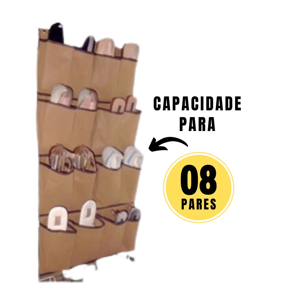 Sapateira De Porta E Parede 08 Sapatos Organizador Porta Sapatos ...