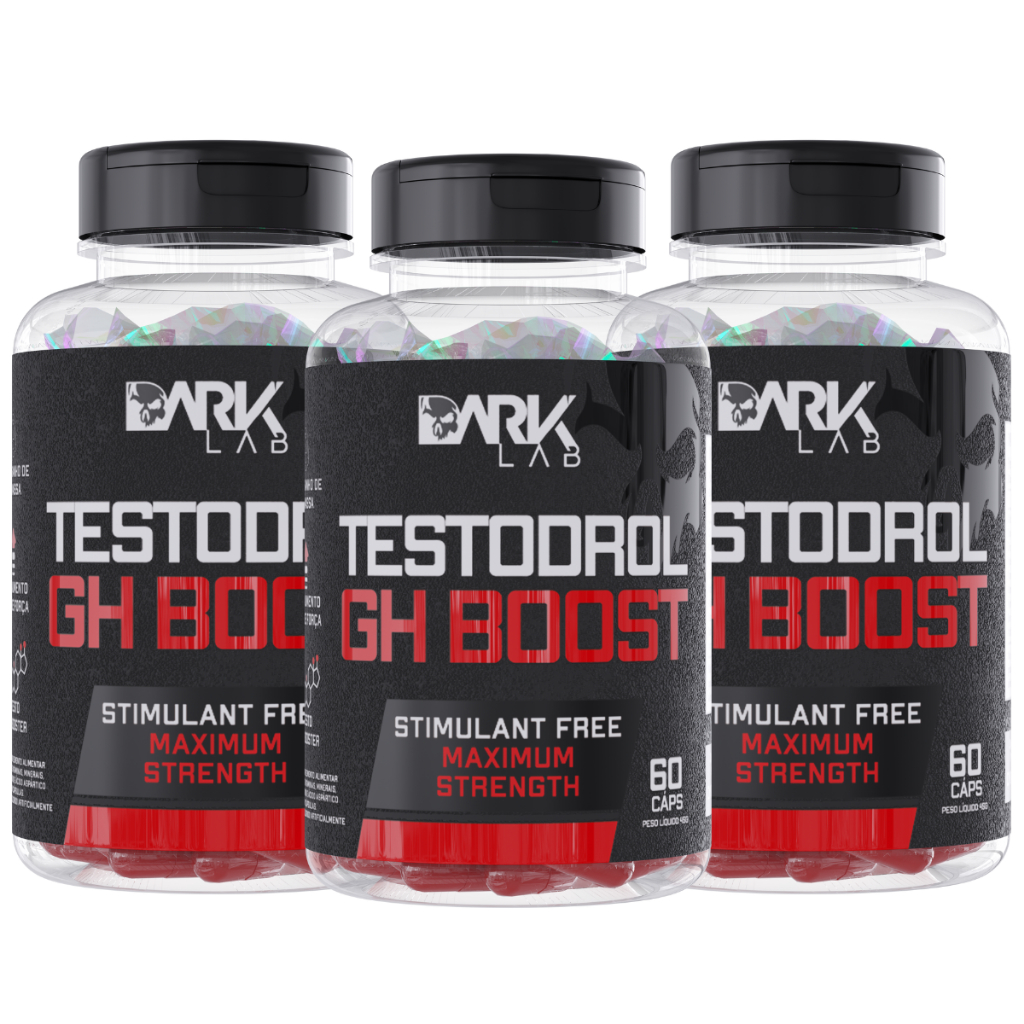 Kit 3x Testodrol-GH 60 Cápsulas Testosterona Dark Lab