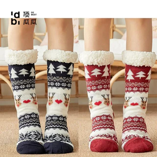 Meia ESTAMPADA De Lã Termica Quentinha Forrada Grossa - ENVIO DE COR SORTIDO