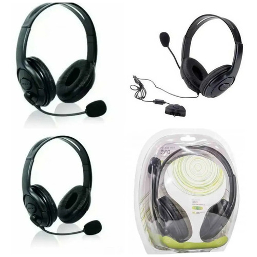 Fone Ouvido P/ Xbox 360 Slim Headset Microfone Jogue Online Chat