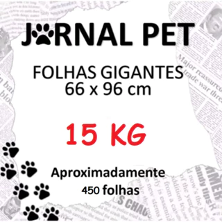 Jornal Pet 15kg Biodegradável FOLHAS GRANDES 96X66