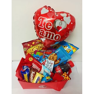 Cesta de Guloseimas M (Dia dos namorados, dia das mães, presente para amigo, presente de aniversário