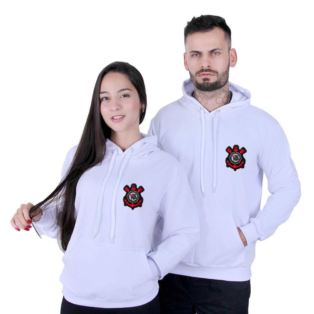 Conjunto Casal Moletom Blusa De Frio Gola Redonda King Queen