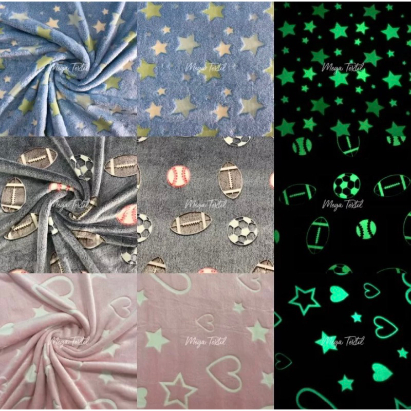 Tecido Fleece Mágico Luminescente brilha no escuro 3D (1m x 1,60m ...