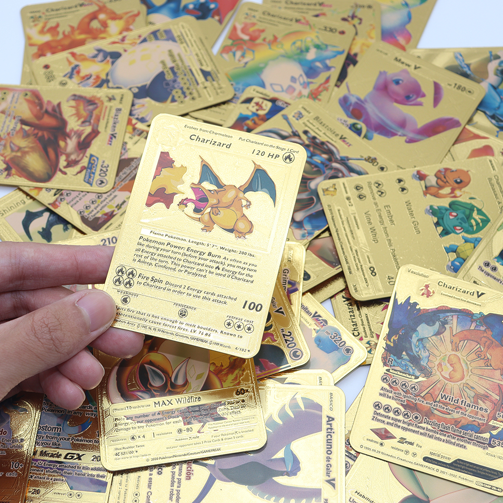 Carta Pokémon Charizard Ex Dourado Ultra Secreta + Brinde