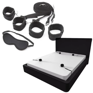 Bdsm sexy bondage kit algemas pulso algemas tornozelo + Venda fetiche erótico loja brinquedos sexuais para casais mulheres escravo coleiras adulto jogos