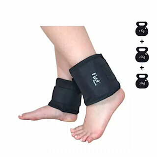 Kit Caneleira Peso Tornozeleira 1kg + 2kg + 3kg Exercício Musculação Envio Imediato