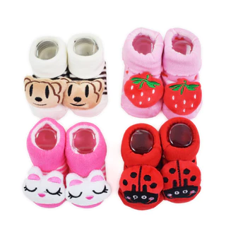 Meia Infantil Bebês Quente Inverno Para 0-6 meses WZ5565MA em Oferta na Shopee