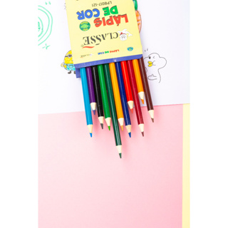 12 cores de lápis solúveis em água para desenhar, colorir e criar arte