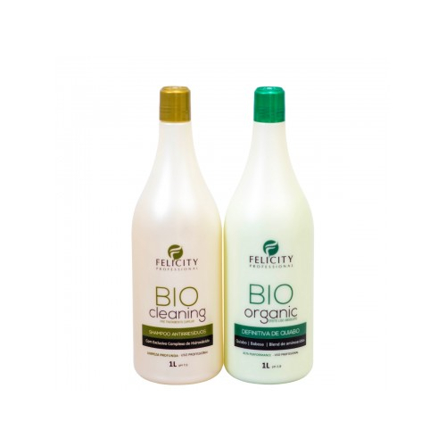 Kit Definitiva Bio Organic e Shampoo Bio Cleaning Felicity Professional ...