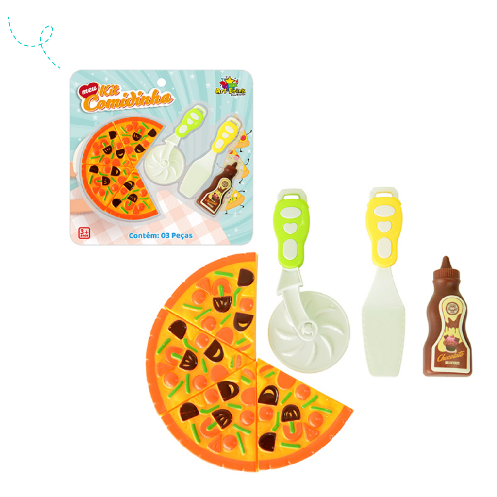 Kit Pizza de Brinquedo Comidinha Infantil Velcro + Acessório - Bambinno -  Brinquedos Educativos e Materiais Pedagógicos