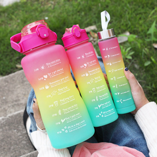 Garrafas Squeeze Degradê 2 Litros 900ml 300ml Fases Motivadoras Academia Escola