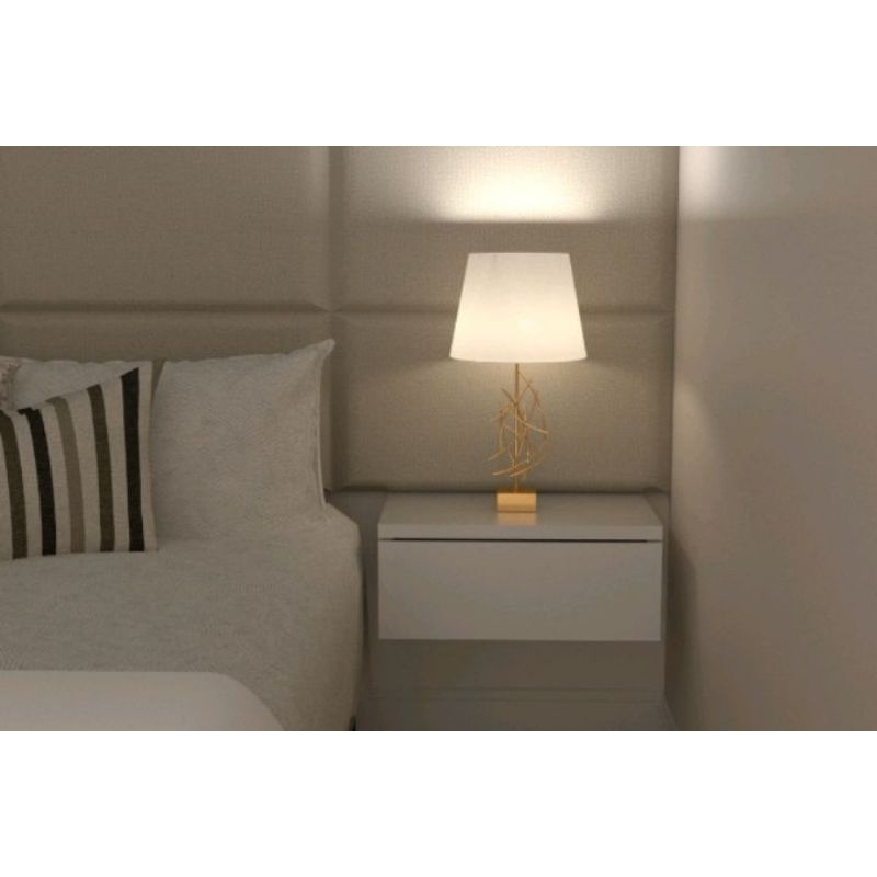 1 Gaveteiro tam. grande 40cm para Cabeceira de Cama Decorativo Sala Quarto Escritório 100%mdf branco tx