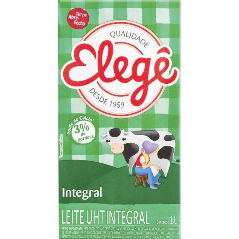 Leite Integral Elege Tetra Pak Litro Cx Com Unidades Shopee Brasil