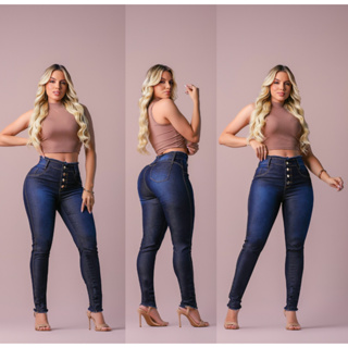 Calça Jeans Feminina Skinny Cintura Alta Com Lycra Empina Bumbum Elastano modelos diversos