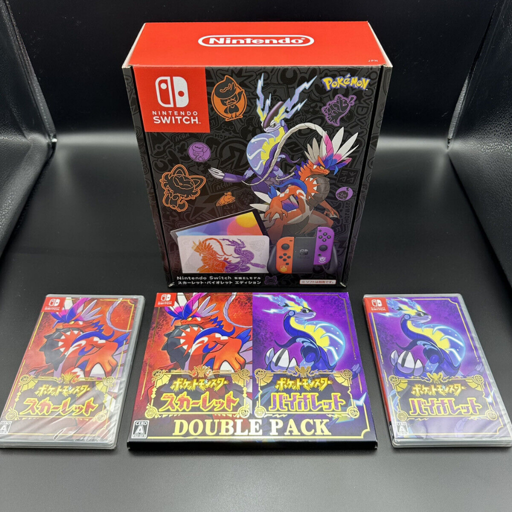 Nintendo Switch Oled Modelo Pokémon Scarlet & Violet Edition Console + Jogo Novo