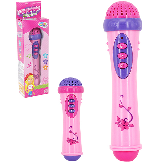 Brinquedo Microfone Toca Musica Infantil Com Luz Som