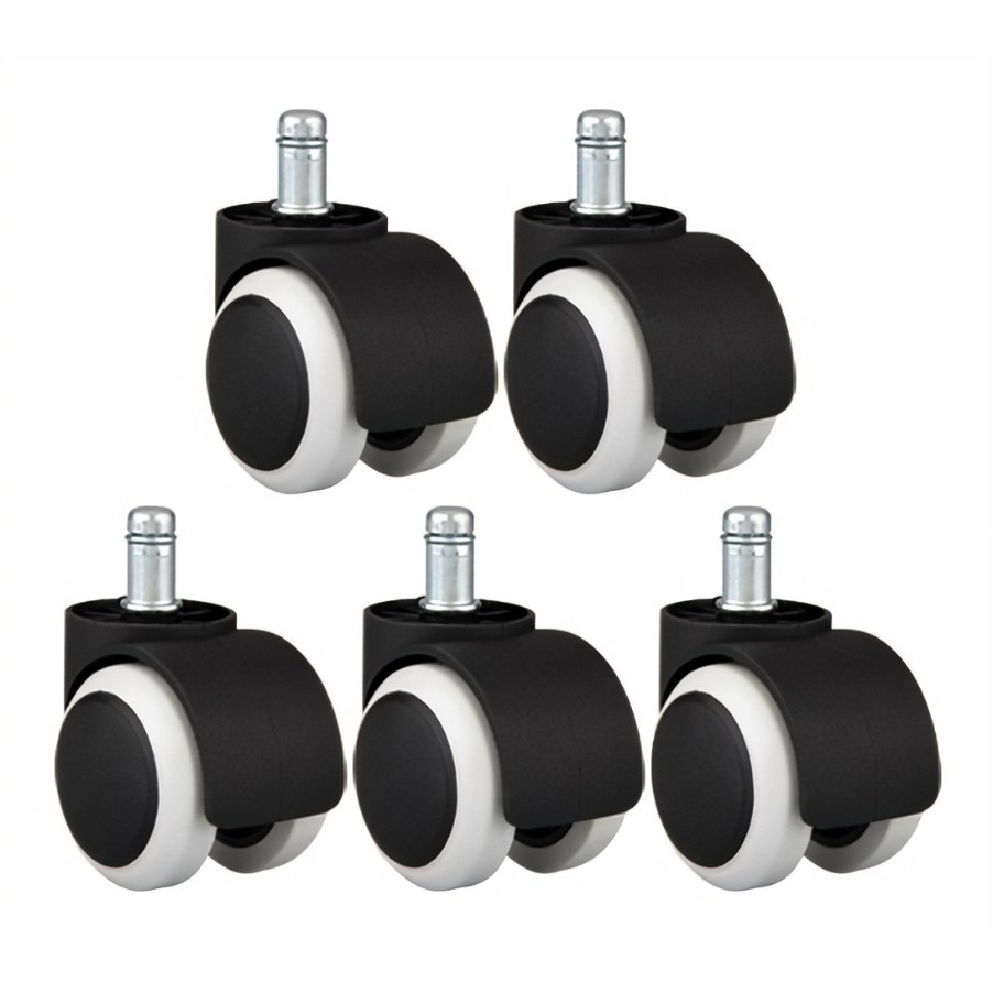 Kit 5 Rodinhas Rodízios Para Cadeira Escritório