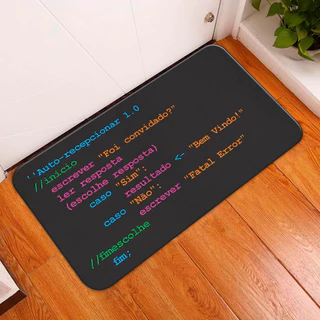 TAPETE PARA PORTA DECORATIVO - 35X60 - 2mm - DEV PROGRAMADOR BEM-VINDO