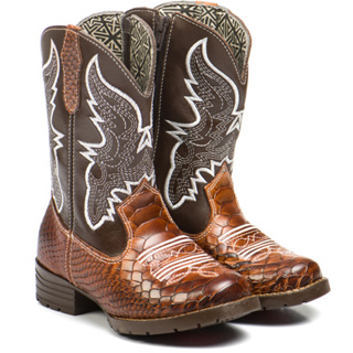 Bota Texana Infantil Masculina Country em Couro Legítimo Cowboy Frete Grátis Envio Imediato Rodeio Barretos Boiadeiro Oferta