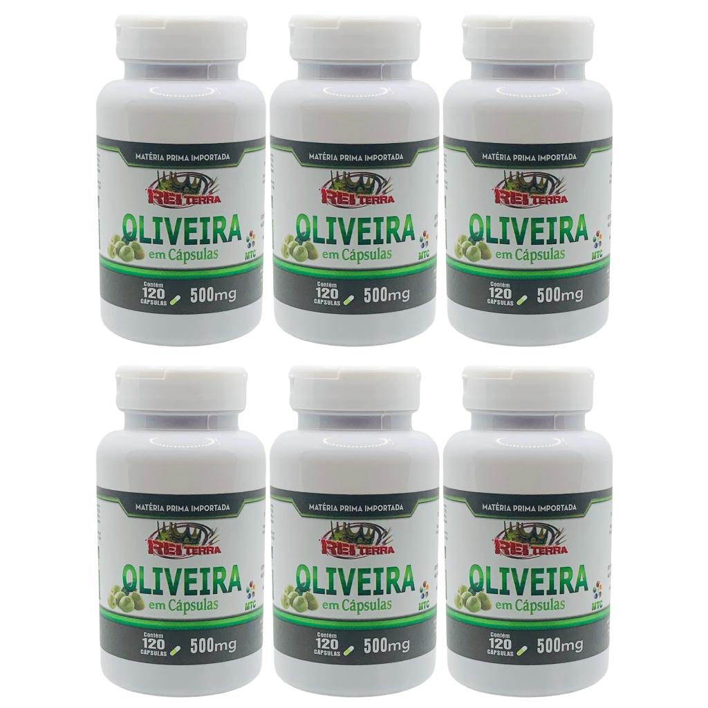 Kit 6 Extrato De Oliveira 500mg 120 Cápsulas Rei Terra Shopee Brasil 9364