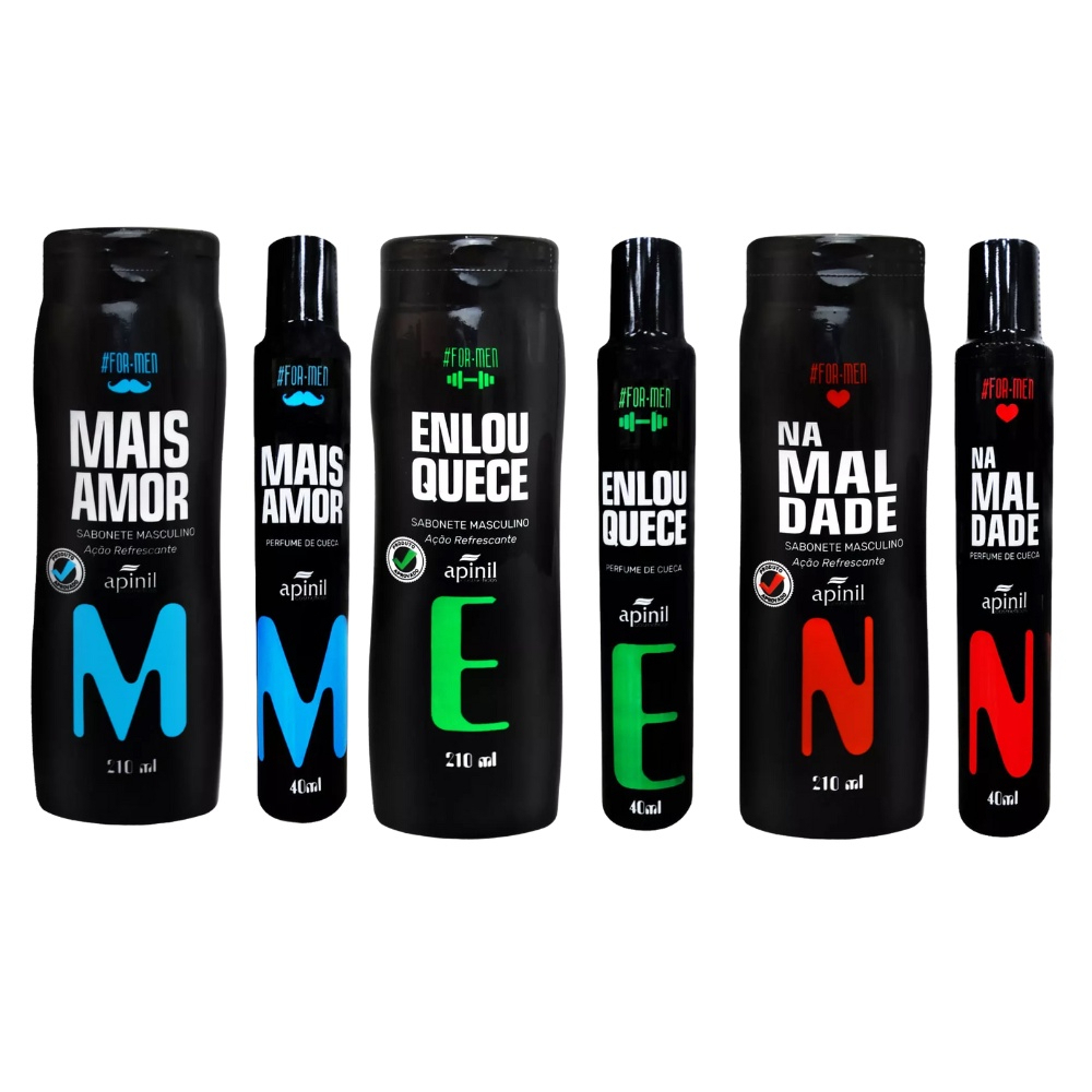 Kit 3 Pares sabonete + Perfume de Cueca MASCULINO Aromáticos