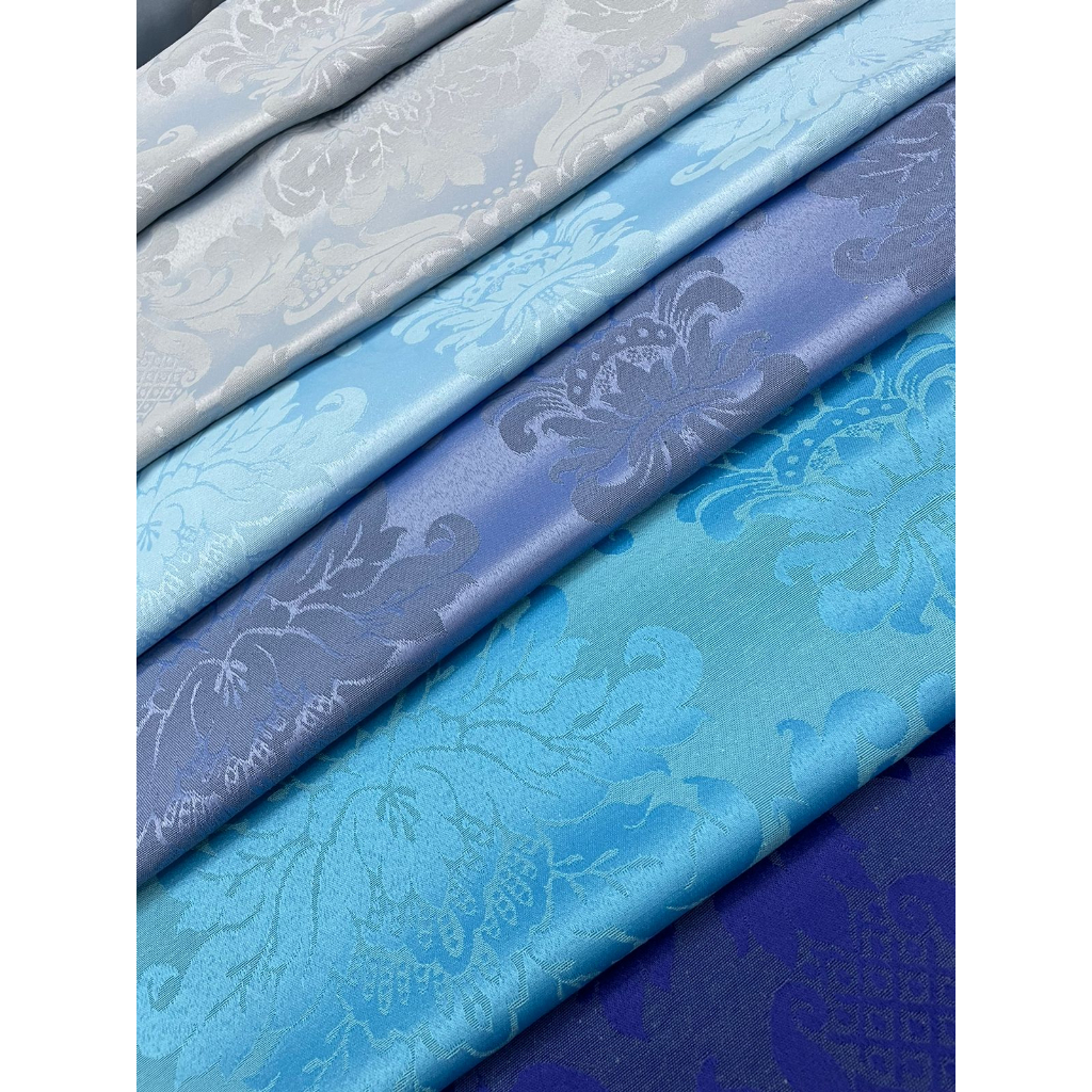 Tecido Jacquard Tons de Azul Para Decoração - 3,0m Comp x 2,80m Larg ...