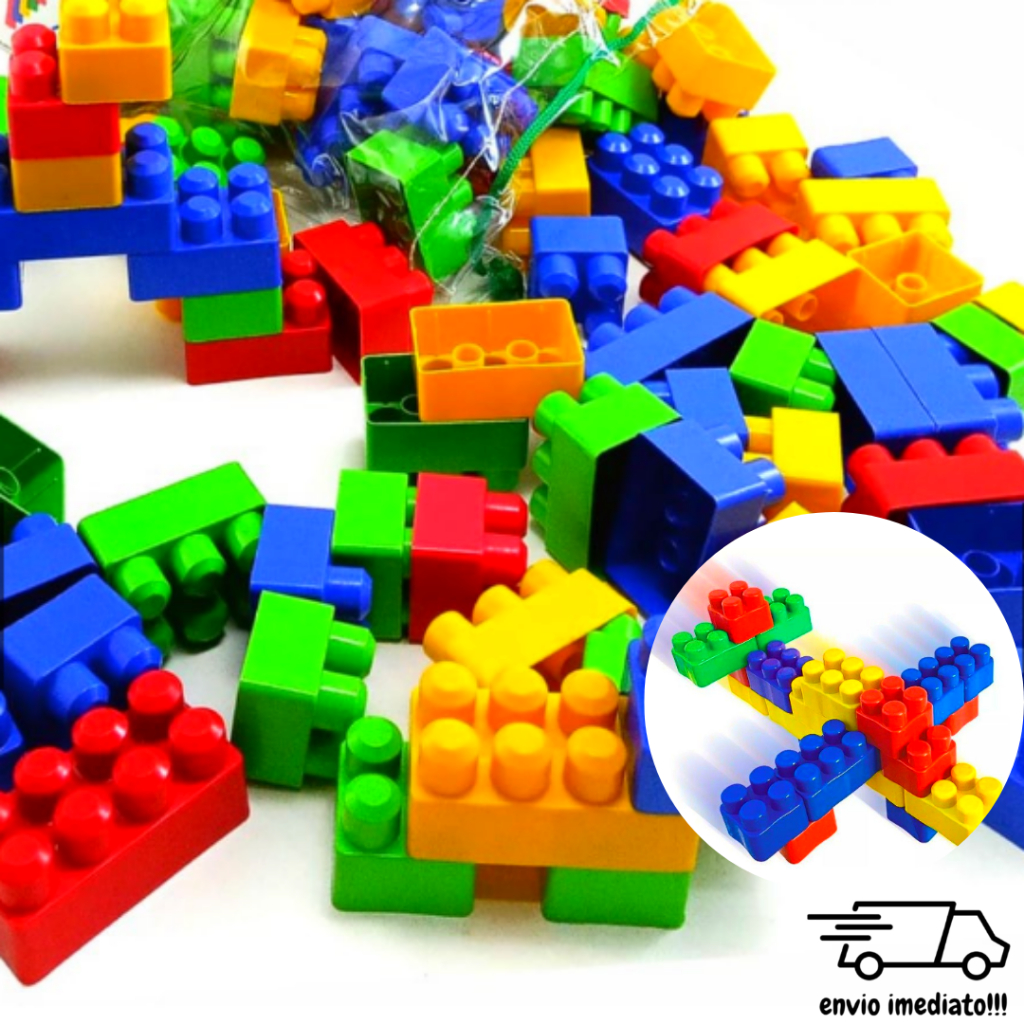 Kit infantil 1000 multiblocos kids-pecinhas criativas desenvolvimento  infantil-peças-blocos-rodinhas para montar