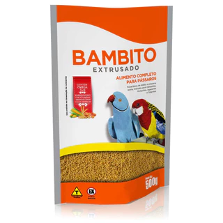 Biotron Bambito Extrusado 500g - Ração Extrusada Completa para Psitacídeos Calopsita Ringneck Rosela