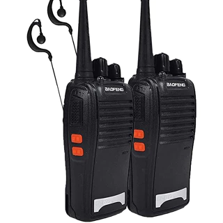kit 2 rádios comunicador Alcance 12 Km 16 Canais BF 777S Profissional recarregável rádio segurança