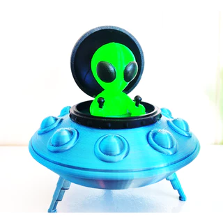 Ovni / Ufo / Disco Voador / Uaps Decorativo com ET/ Extraterrestre / Alien Dentro Brinquedo ou Decoração