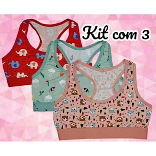 kIT 3 TOP MENINA MOÇA COM BOJO