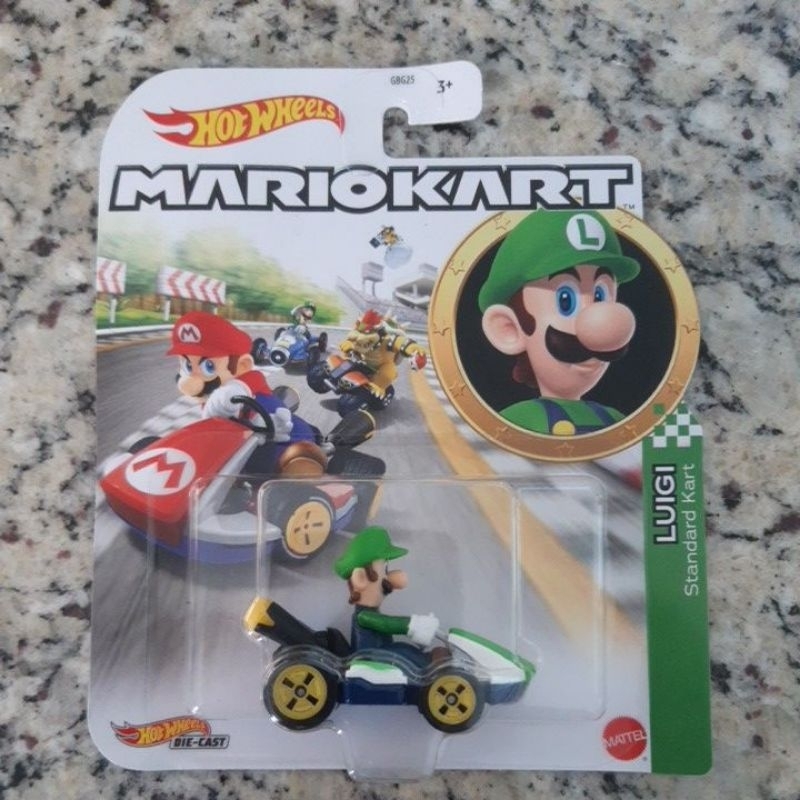Hot Wheels Mario kart Luigi Standard Kart Shopee Brasil