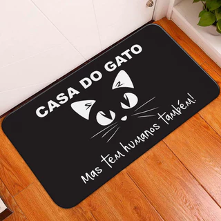 TAPETE PARA PORTA DECORATIVO - 35X60 - 2mm - CASA DO GATO