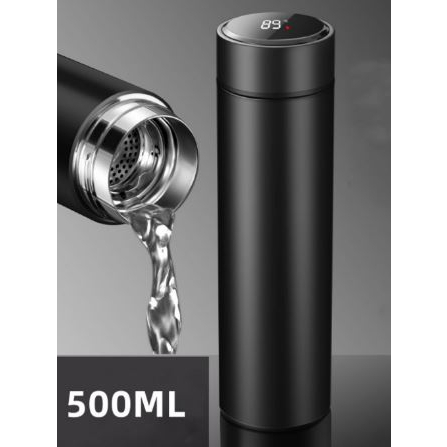 Garrafa MOD 2 Térmica 500 Ml Inox Inteligente Com Medidor De Temperatura Ideal Para Viagens Escritório