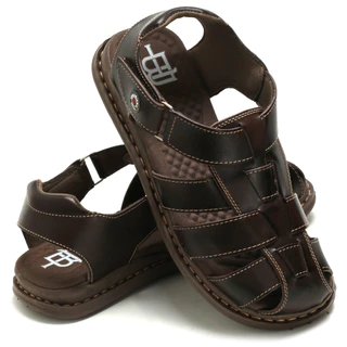 Sandália Franciscana Chinelo Ortopédico Masculino Anti Stress Couro