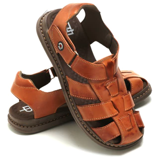 Sandália Franciscana Chinelo Ortopédico Masculino Anti Stress Couro Oferta