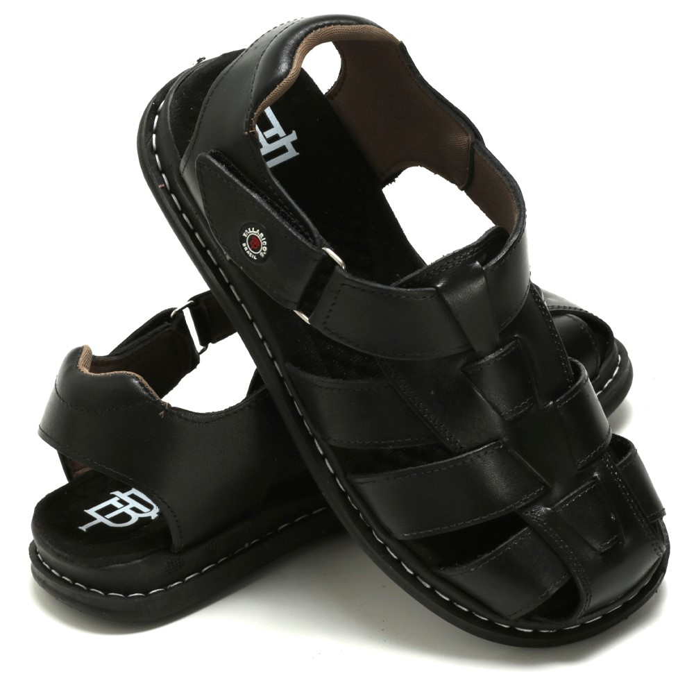 Sandália Franciscana Chinelo Ortopédico Masculino Anti Stress Couro Legítimo Oferta