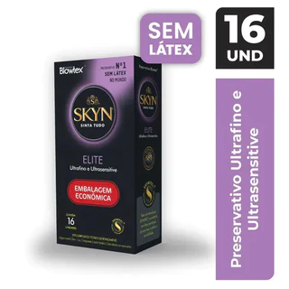 Preservativo Skyn Elite 16 unidades embalagem econômica sem látex ultrafino