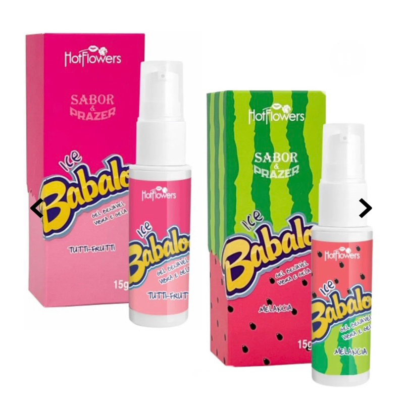 Gel Lubrificante Ice Babaloo Hotflowers Vibra e Gela Vibrador Líquido Aromático Beijável 15g Hot Flowers - Sex Shop