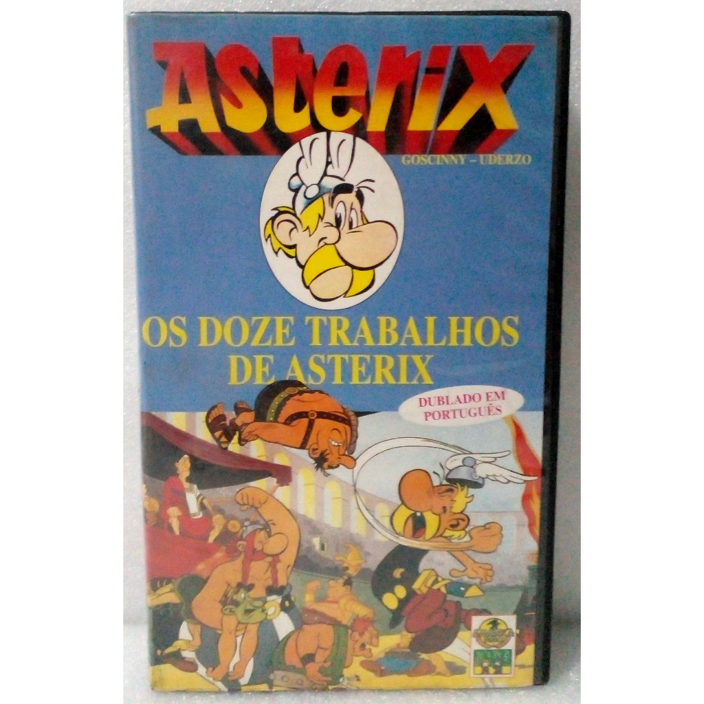 Animação Asterix Os 12 Trabalhos de Asterix VHS Original Usado Dublado Shopee Brasil